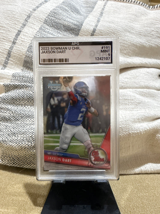 Jaxson Dart bowman chrome Mint 9
